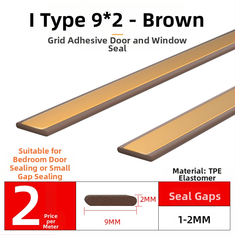 Bandă de etanșare pentru ferestre și uși – izolare fonică, antișoc, impermeabilă, autoadezivă; tip D și tip U; modelul 003