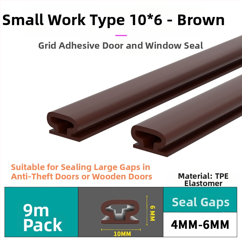 Bandă de etanșare pentru ferestre și uși – izolare fonică, antișoc, impermeabilă, autoadezivă; tip D și tip U; modelul 003