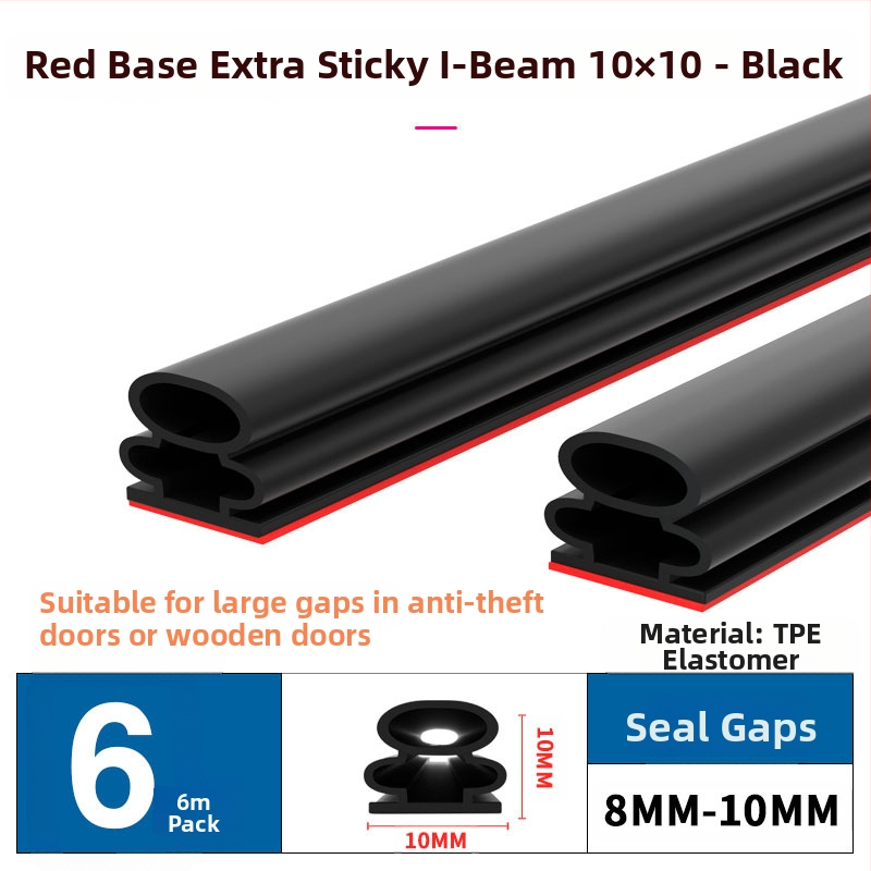 Bandă de etanșare pentru ferestre și uși – izolare fonică, antișoc, impermeabilă, autoadezivă; tip D și tip U; modelul 003