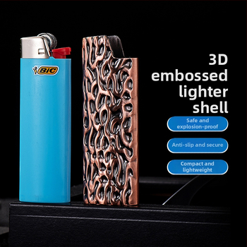 Metalno kućište za zapaljivač BIC J6 – teksturirani omotač, trodimenzionalna čvrsta metalna oklop