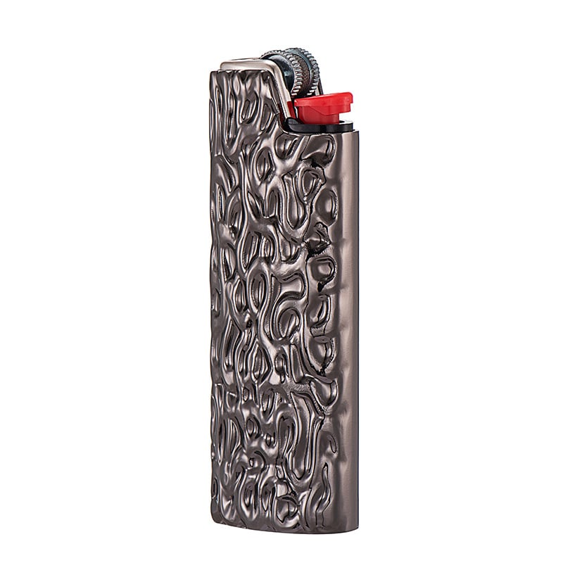 Metalno kućište za zapaljivač BIC J6 – teksturirani omotač, trodimenzionalna čvrsta metalna oklop