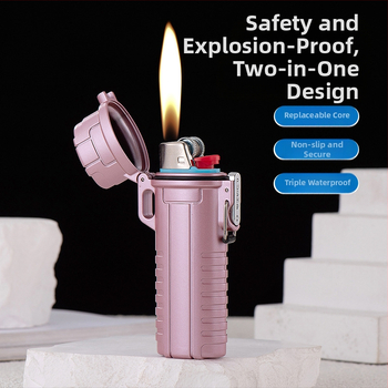 4-komadni set vodootpornih kućišta za cigarete i poklopca za upaljač, kompatibilan s Bic J6, plastični, mogućnost prilagodbe, otisak logotipa