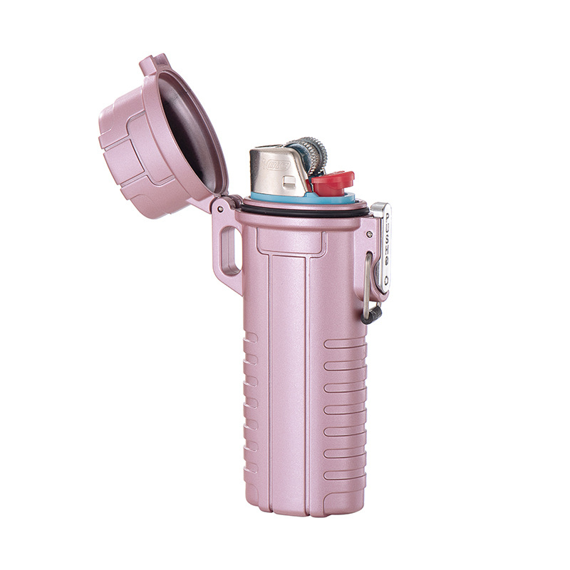 4-komadni set vodootpornih kućišta za cigarete i poklopca za upaljač, kompatibilan s Bic J6, plastični, mogućnost prilagodbe, otisak logotipa