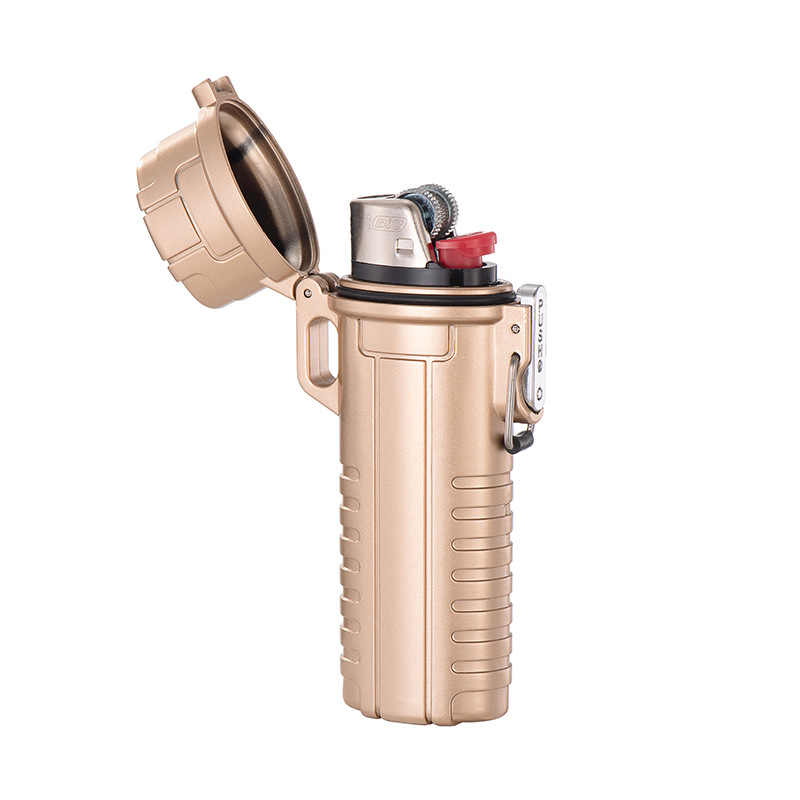 4-komadni set vodootpornih kućišta za cigarete i poklopca za upaljač, kompatibilan s Bic J6, plastični, mogućnost prilagodbe, otisak logotipa