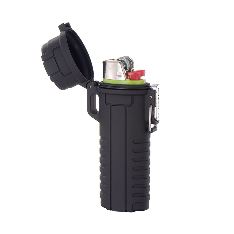 4-komadni set vodootpornih kućišta za cigarete i poklopca za upaljač, kompatibilan s Bic J6, plastični, mogućnost prilagodbe, otisak logotipa