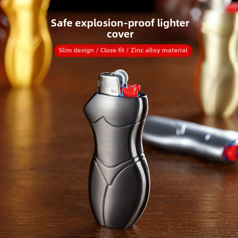 909-J5 Yafeng метална сплав корпус за запалка, човекообразен творчески дизайн, възможност за печат на лого, персонализация, опаковка 500 бр.