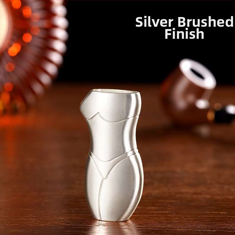 909-J5 Yafeng fémötvözetből készült öngyújtó burkolat, emberi alakú kreatív dizájn, logónyomás elérhető, testreszabás lehetséges, 500 darabos csomag