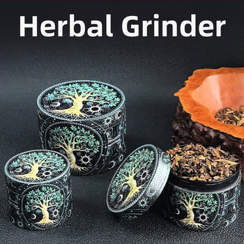 Ručni grinder za bilje, četiri sloja, ručni mlin za začine, kapacitet do 300 ml