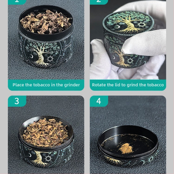 Χειροκίνητος γκριντέρ βοτάνων με τετραπλό σχεδιασμό, κόφτης μπαχαρικών, χωρητικότητα έως 300 ml