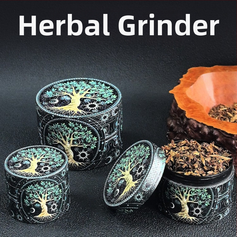 Ručni grinder za bilje, četiri sloja, ručni mlin za začine, kapacitet do 300 ml