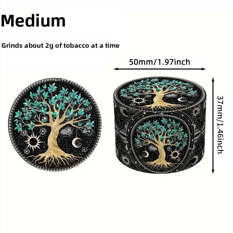 Ručni grinder za bilje, četiri sloja, ručni mlin za začine, kapacitet do 300 ml