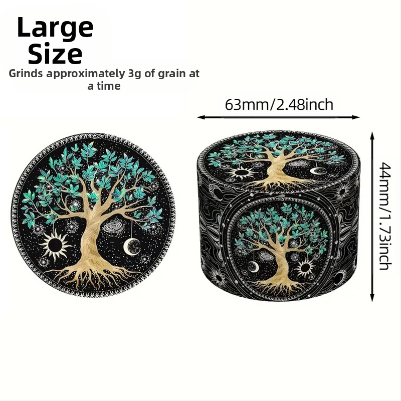 Ručni grinder za bilje, četiri sloja, ručni mlin za začine, kapacitet do 300 ml