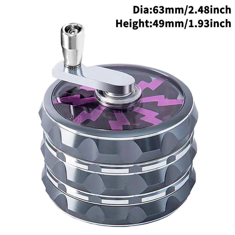 Ručni grinder za bilje, četiri sloja, ručni mlin za začine, kapacitet do 300 ml