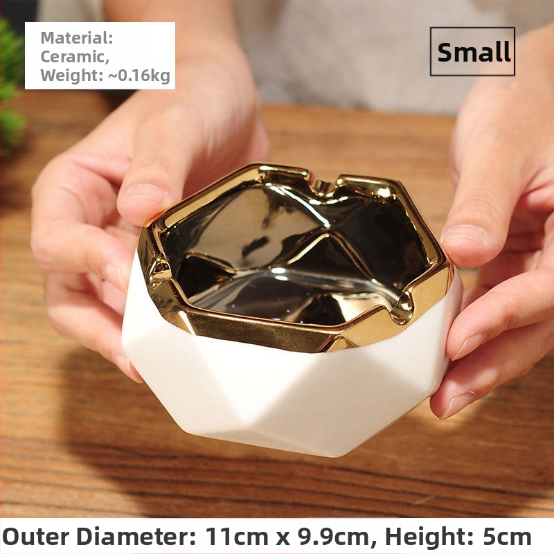 Scrumiere ceramică, stil nou chinezesc pentru decorul casei, accent pe masa de cafea și birou, personalizare disponibilă — Pottery Exhibition (Home Accessories)