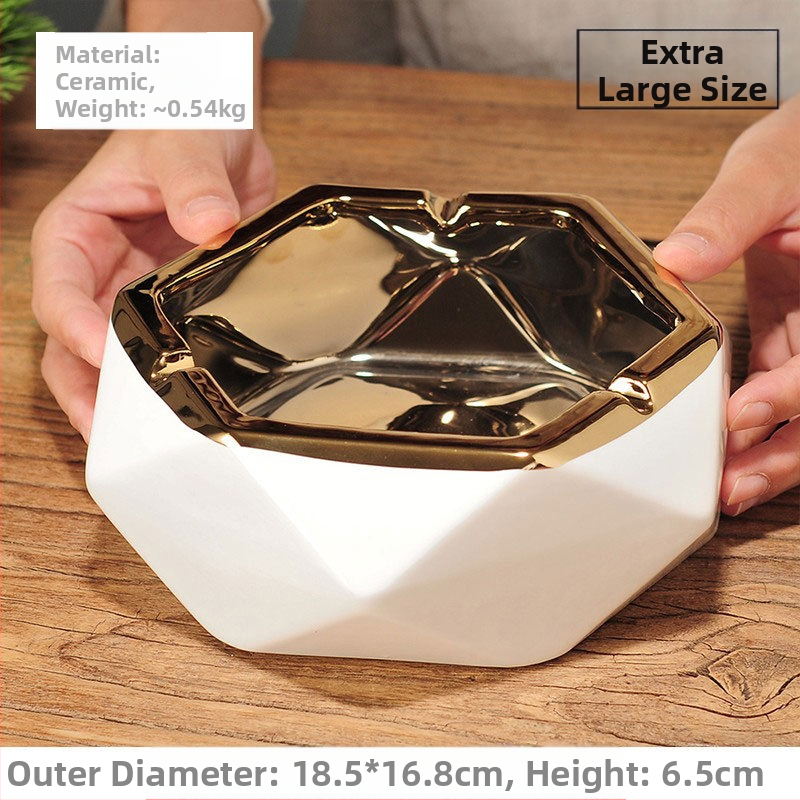 Scrumiere ceramică, stil nou chinezesc pentru decorul casei, accent pe masa de cafea și birou, personalizare disponibilă — Pottery Exhibition (Home Accessories)