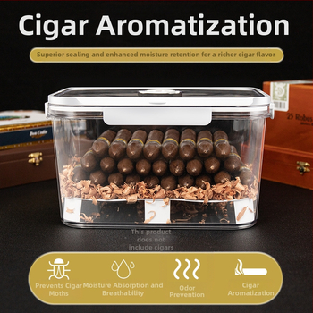 HANNICOOK θήκη για πούρα – σφραγισμένη, προστασία από υγρασία και έντομα, με χειρολαβή; υλικά: PET/PP/σιλικόνη; στυλ: απλό