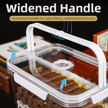 HANNICOOK θήκη για πούρα – σφραγισμένη, προστασία από υγρασία και έντομα, με χειρολαβή; υλικά: PET/PP/σιλικόνη; στυλ: απλό