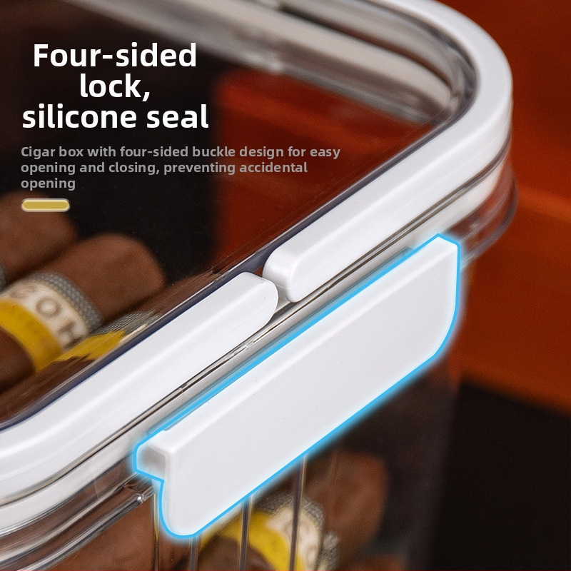 HANNICOOK кутия за пури – херметично уплътнена, влагозащитна и против насекоми, с дръжка; материали: PET/PP/силикон; стил: прост