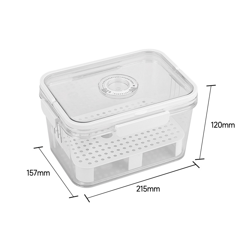 HANNICOOK szivaros doboz – zárható, nedvesség- és rovarálló, nedvesítésre és érlelésre, fogantyúval; anyagok: PET/PP/szilikon; stílus: egyszerű