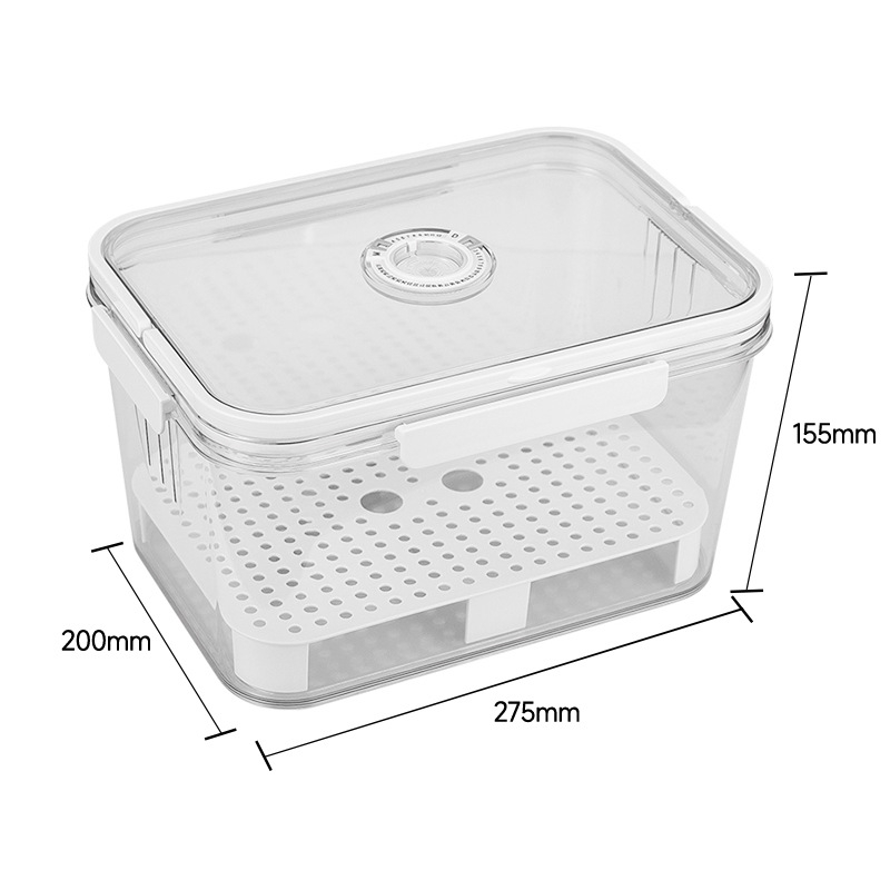 HANNICOOK szivaros doboz – zárható, nedvesség- és rovarálló, nedvesítésre és érlelésre, fogantyúval; anyagok: PET/PP/szilikon; stílus: egyszerű