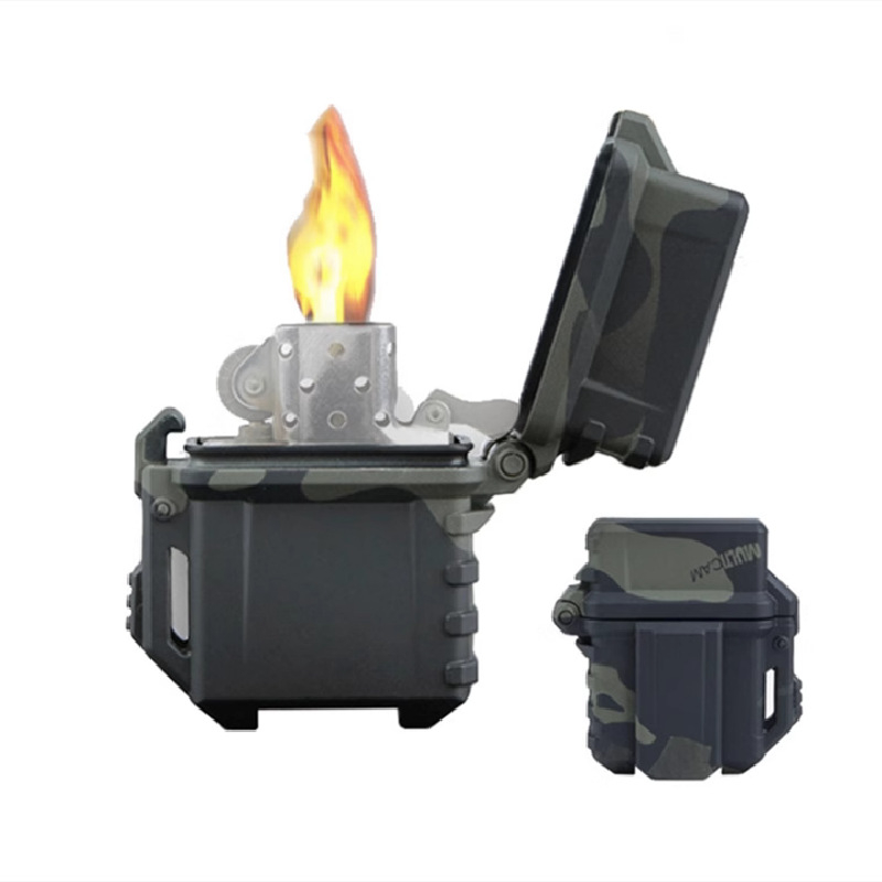 Univerzalno taktičko kućište za zapaljačicu za vanjsku upotrebu — vodootporno, otporno na pad, s unutarnjim ZP mehanizmom, plastična konstrukcija, prilagodljiva obrada