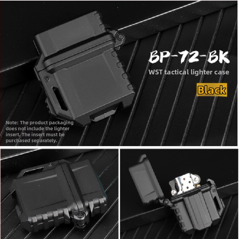 Univerzalno taktičko kućište za zapaljačicu za vanjsku upotrebu — vodootporno, otporno na pad, s unutarnjim ZP mehanizmom, plastična konstrukcija, prilagodljiva obrada