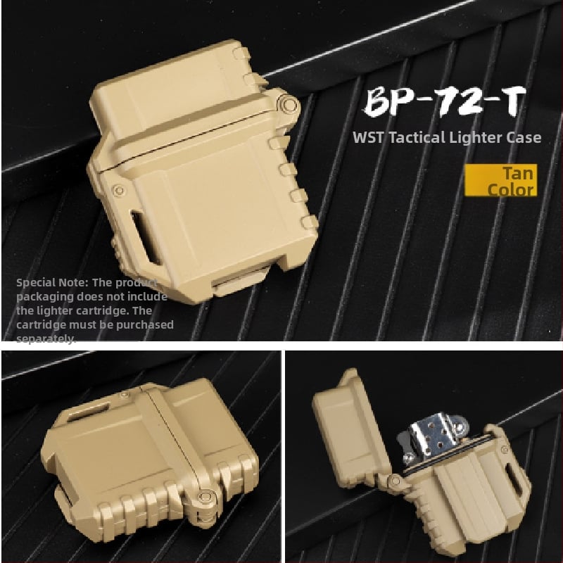 Univerzalno taktičko kućište za zapaljačicu za vanjsku upotrebu — vodootporno, otporno na pad, s unutarnjim ZP mehanizmom, plastična konstrukcija, prilagodljiva obrada