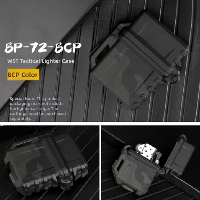 Univerzalno taktičko kućište za zapaljačicu za vanjsku upotrebu — vodootporno, otporno na pad, s unutarnjim ZP mehanizmom, plastična konstrukcija, prilagodljiva obrada
