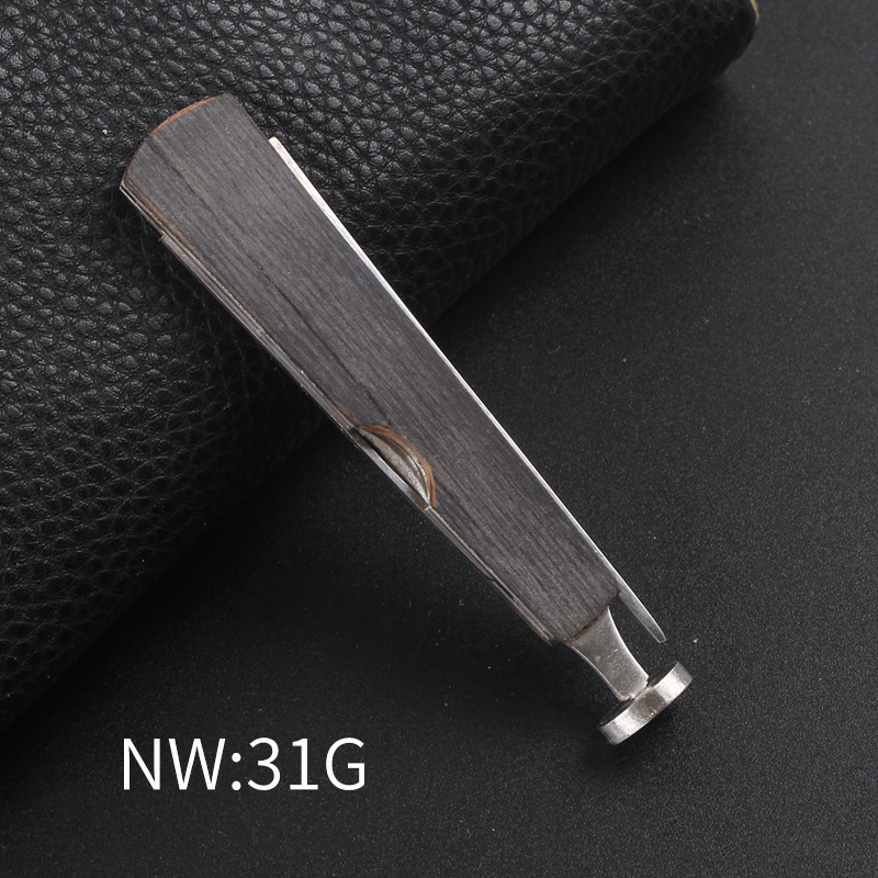 Ebanska lula za duhan – Pipe Man, 3-u-1 od nehrđajućeg čelika: nož, tlačna šipka i igličasti čišćivač