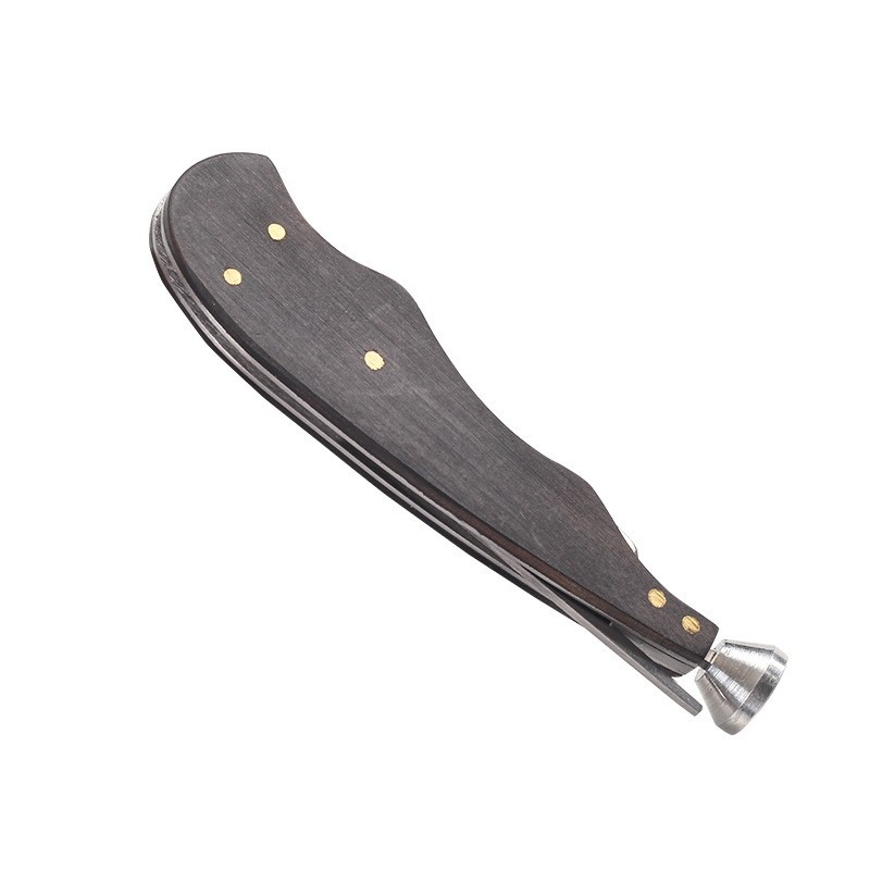 Ebanska lula za duhan – Pipe Man, 3-u-1 od nehrđajućeg čelika: nož, tlačna šipka i igličasti čišćivač