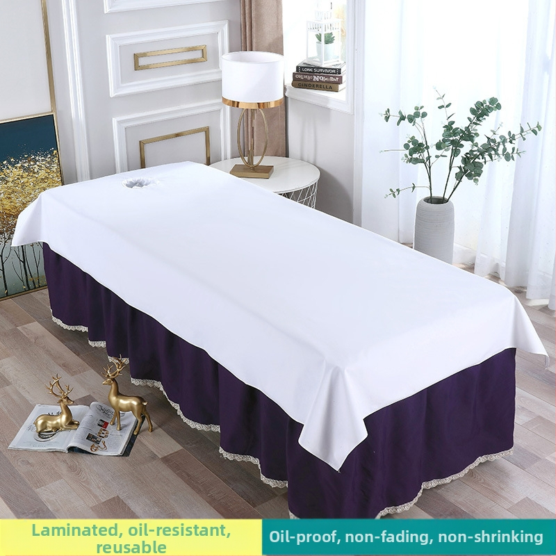 Navlaka za masažnu postel u kozmetičkom salonu — vodootporna, otporna na ulje, s otvorima i laminiranim slojem za sprječavanje propuštanja