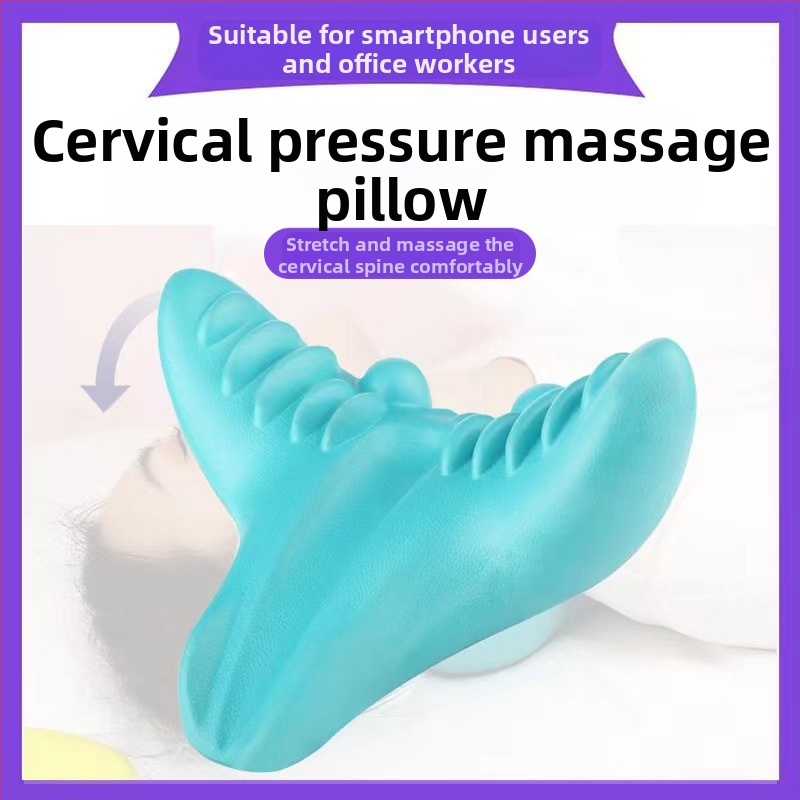 Edripin Vankúš na krčnú chrbticu – PU materiál, D-foam krčná vankúš, masáž a pretiahnutie krku s akupresúrou, prenosný pre domáce použitie