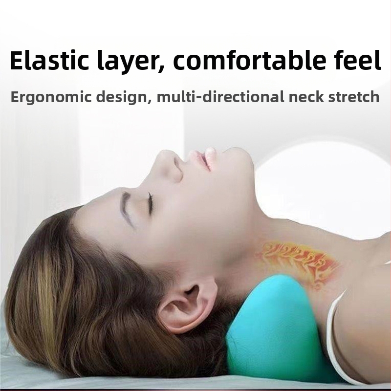 Edripin Vankúš na krčnú chrbticu – PU materiál, D-foam krčná vankúš, masáž a pretiahnutie krku s akupresúrou, prenosný pre domáce použitie