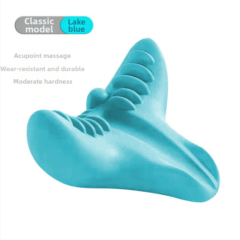 Edripin Jastuk za vratnu kralježnicu – PU materijal, D-forma jastuka za vrat, masaža i istezanje vrata s akupresurom, prijenosno za kućnu upotrebu