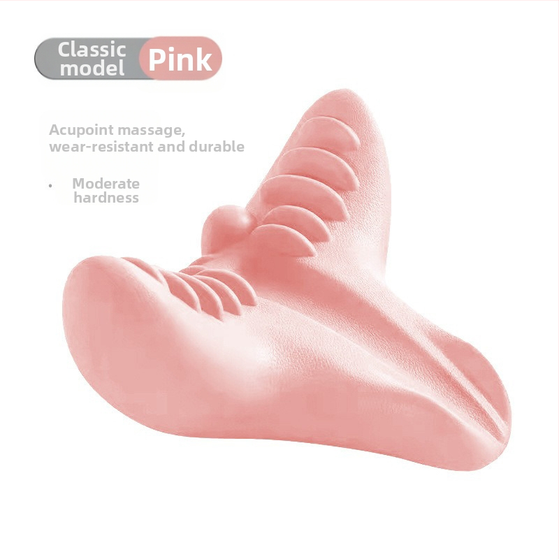 Edripin Jastuk za vratnu kralježnicu – PU materijal, D-forma jastuka za vrat, masaža i istezanje vrata s akupresurom, prijenosno za kućnu upotrebu