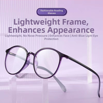 Γυαλιά ανάγνωσης – Φακοί από ρητίνη, προστασία από μπλε φως και ακτινοβολία, πλήρους πλαισίου TR90, στρογγυλός σχεδιασμός, για ηλικιωμένους άνδρες με ευρύ πρόσωπο (Άνοιξη 2024)