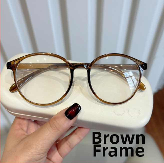 Очила за четене – лещи от смола, антисиня светлина и защита от радиация, пълна рамка, TR90, кръгъл дизайн, за възрастни мъже с голямо лице (Пролет 2024)