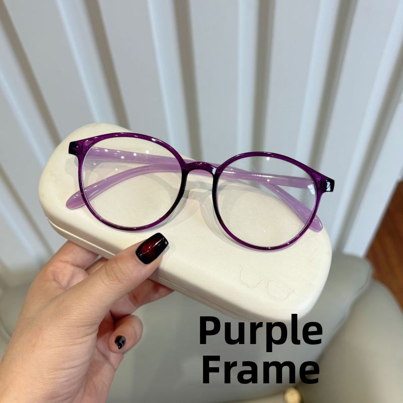 Очила за четене – лещи от смола, антисиня светлина и защита от радиация, пълна рамка, TR90, кръгъл дизайн, за възрастни мъже с голямо лице (Пролет 2024)