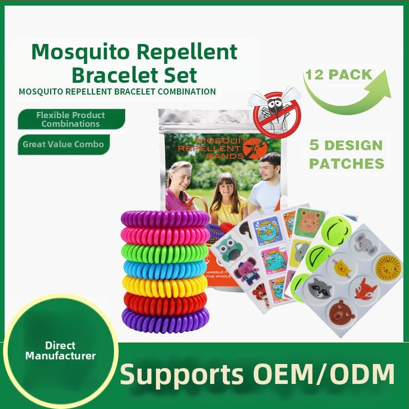 Браслет против комари от изкуствена кожа, унисекс стил естествен и прост, персонализируем, индивидуално опакован, с лого