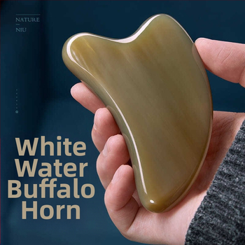 Гуаша дъска от рог за лице и тяло – масажен инструмент за повдигане на лицето, универсална употреба