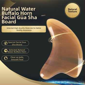 Гуаша дъска от рог за лице и тяло – масажен инструмент за повдигане на лицето, универсална употреба