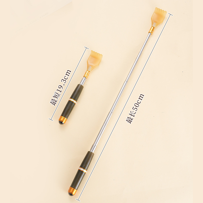 Koka/bambusa muguras skrāpētājs roga formā ar izvilkšanas un pārnēsājama dizainu