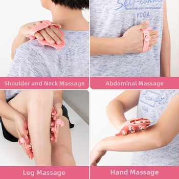 Масажор със седем стоманени топчета – ръчно месене на корем, талия, гръб, ръце и крака