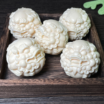 Pixiu φορητή μπάλα γυμναστικής με σκάλισμα φρούτου ελεφαντόδοντου, κινεζικού στυλ