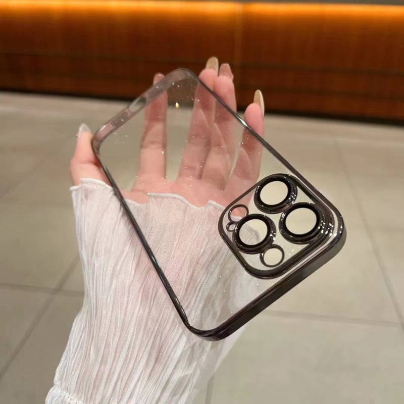 iPhone dėklas iš PC medžiagos, elektroplatinė danga, atsparus kritimams, suderinamas su iPhone 12, 13, 14 ir 12 Pro