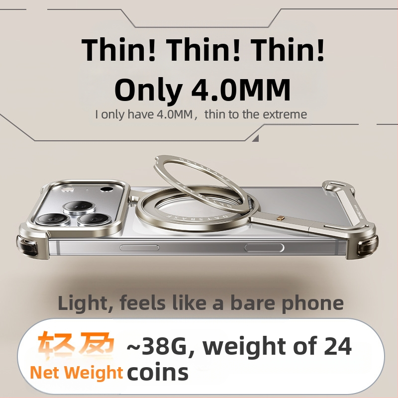Pifan Z-shell kovový rám puzdro pre iPhone 17 Pro Max s magnetickým stojanom