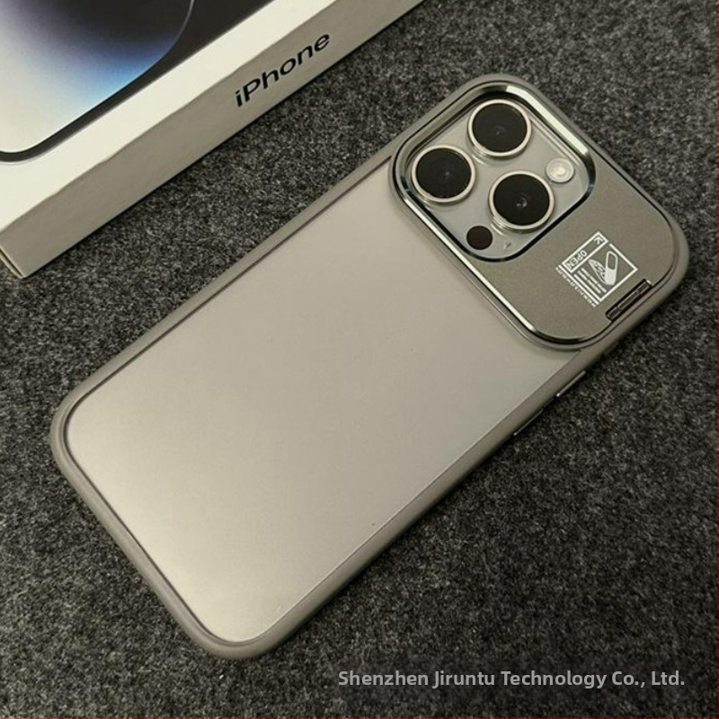 iPhone 14 Pro Max korpuss ar saliekamu statīvu un MagSafe magnētisko piesaisti, materiāls PC, izturīgs pret triecieniem, pret pirkstu nospiedumiem