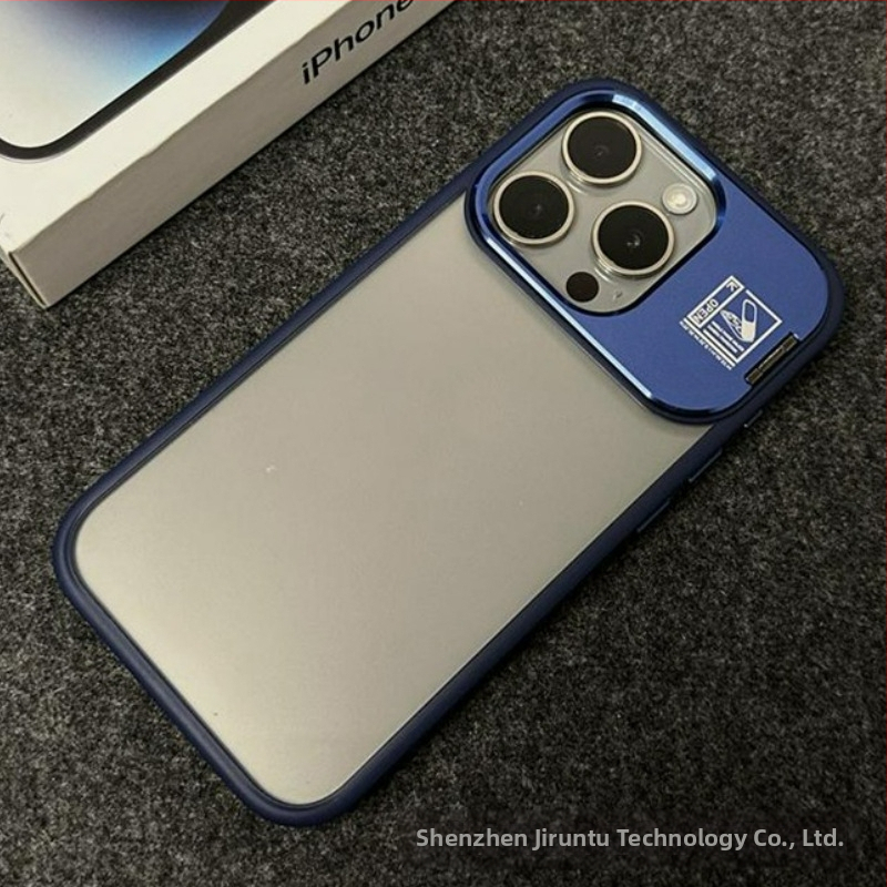 iPhone 14 Pro Max korpuss ar saliekamu statīvu un MagSafe magnētisko piesaisti, materiāls PC, izturīgs pret triecieniem, pret pirkstu nospiedumiem