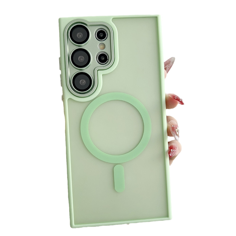 Samsung S25 Ultra telefón kryt s matným PC povrchom a magnetickým štítom — proti nárazu, ochrana proti odtlačkom, plné pokrytie, prispôsobiteľný