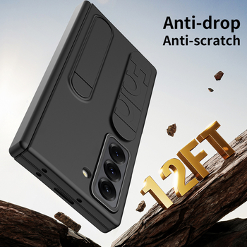 Θήκη προστασίας για Samsung Galaxy Z Fold SE, PC-έγχυση, ανθεκτική σε κραδασμούς, με ενσωματωμένο λουρί καρπού, θήκη για στυλό και ενσωματωμένο προστατευτικό οθόνης